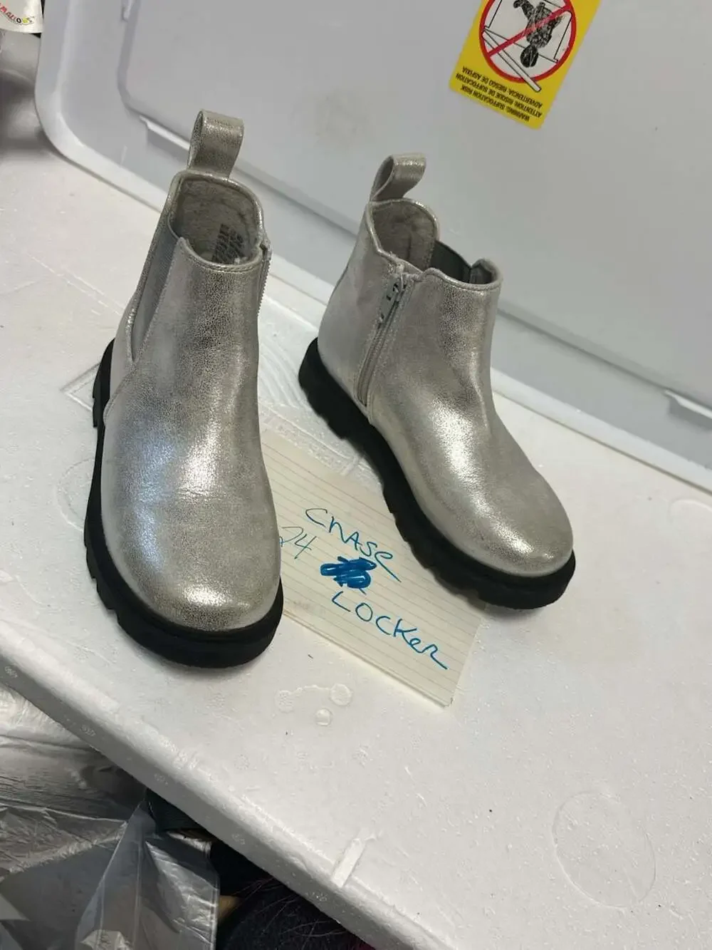 Sonoma Goods For Life Rovie Kids' Silver Metallic Chelsea Boots